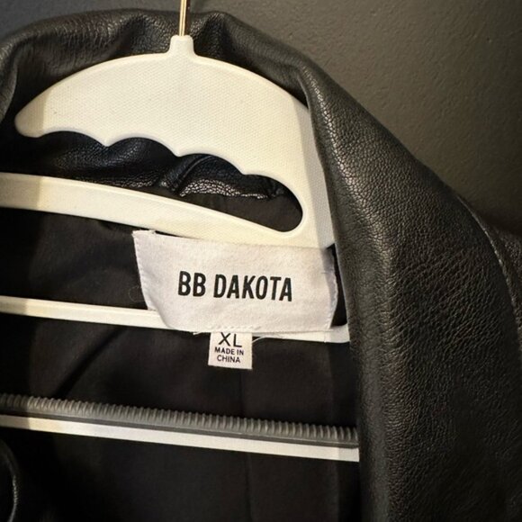 BB Dakota Black Faux  Leather Jacket xl - Picture 2 of 4